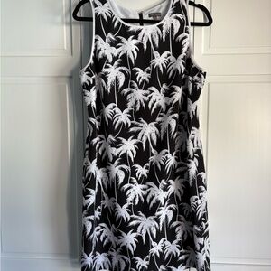 Vince Camuto Monochrome Palm Mini Dress
